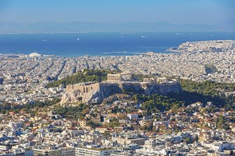 Atény, letecký pohled