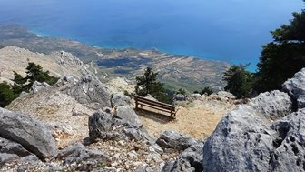 Ainos, výhled z vrcholu Mount Ainos