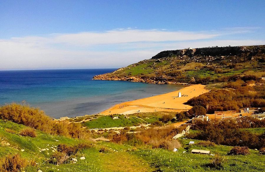 Gozo-Pláž Ramla Bay Beach Gozo-Pláž Ramla Bay Beach
