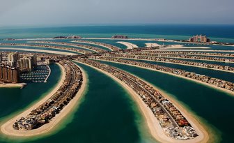 Dubaj, umělý ostrov Palm Island