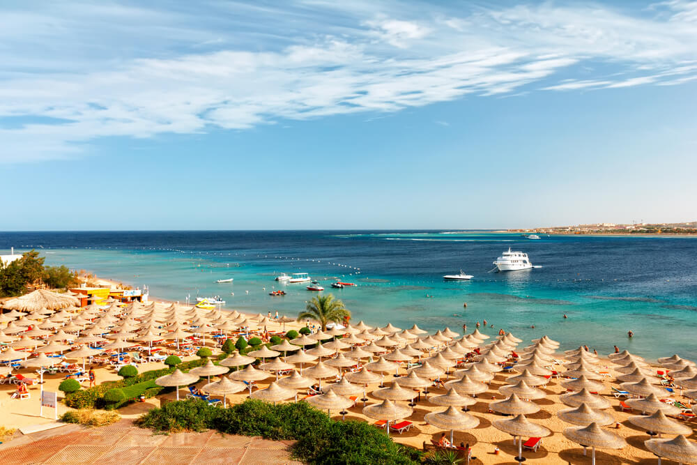 Makadi bay, pláž