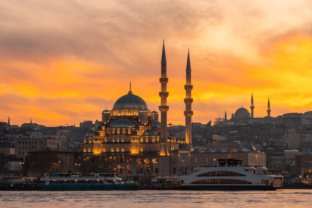 Yeni Mosque on Bosphorus Istanbul