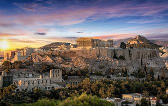 Atény, Akropole při západu slunce